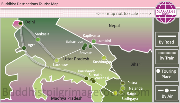 Buddhist Destination Map